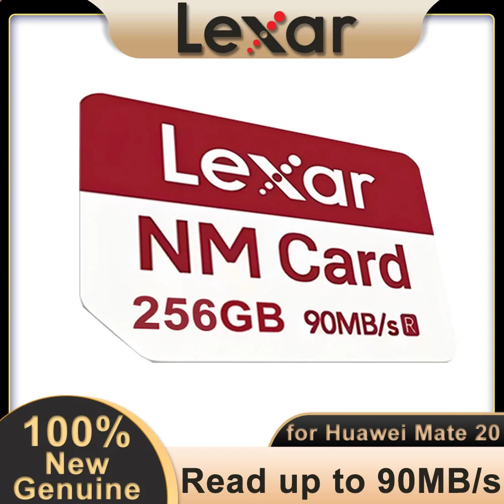 بطاقة ذاكرة Lexar NM nCARD 128GB 256GB 512GB قراءة ما يصل إلى 90 برميل/الثانية بطاقة TF لهاتف Huawei Phone nova/P60/P50/P40/P30 Mate20 Mate 30