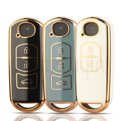 jingyuqin TPU 2/3Buttons Auto Remote Key Shell Case for Mazda 2 3 6 Atenza Axela Demio CX-5 CX5 CX-3 CX7 CX-9 Car Accessories