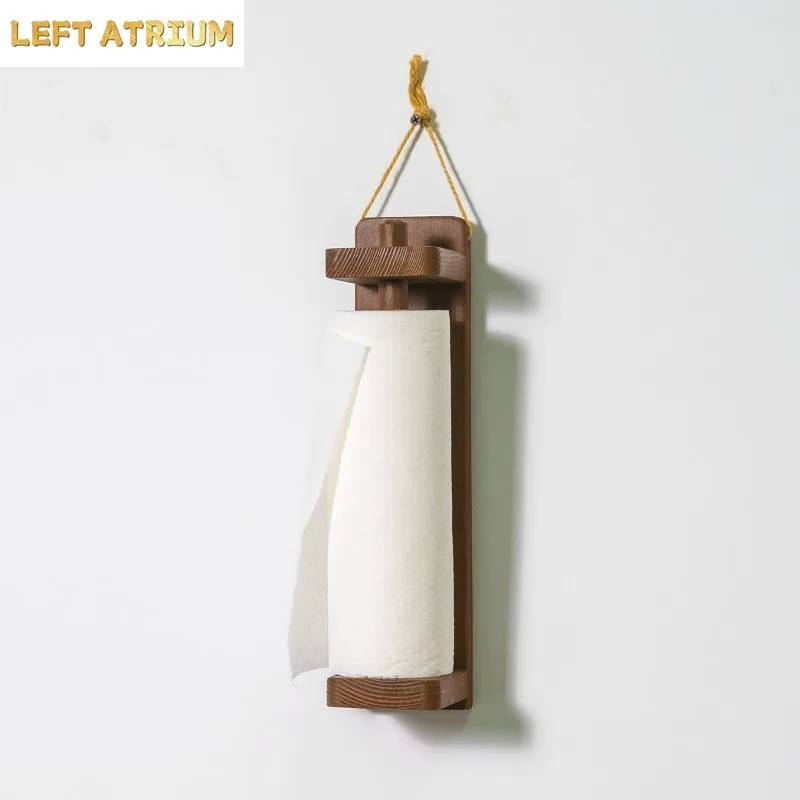 wooden-tissue-holder-wall-mounted-tissue-storage-rack-plastic-wrap-rack-roll-paper-holder-napkin-holders-hanging-paper-racks