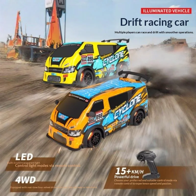 

Непобедимая радиоуправляемая машинка 2.4ГГц, высокоскоростная, 4WD, дрифт, модель MPV-фургона, с прозрачным корпусом, игрушка-подарок для детей и мальчиков