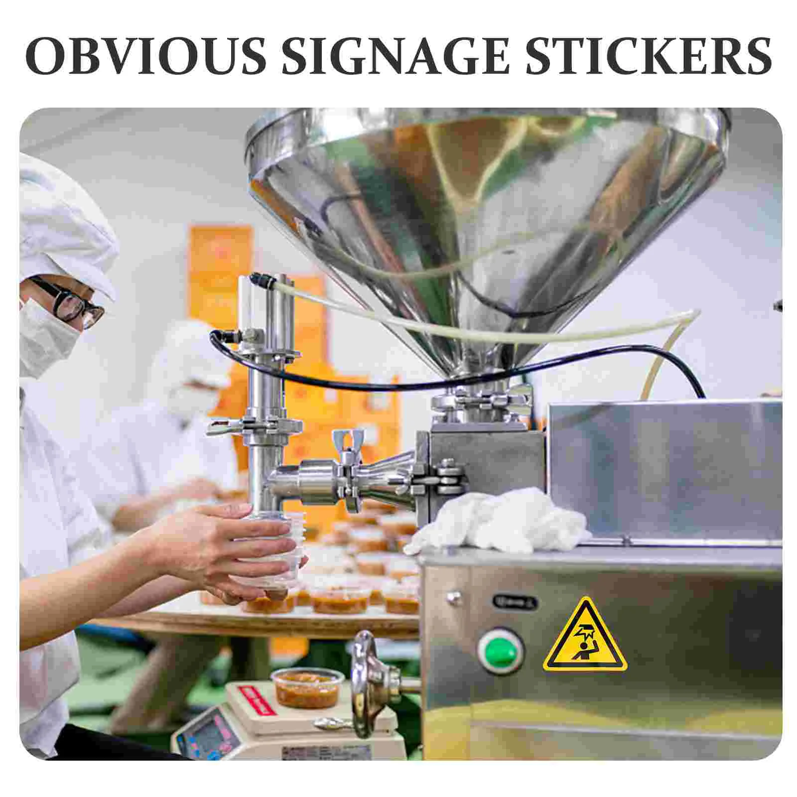 2 Pcs Bump Warning Sign Decal Watch Your Head Label Self Adhesive Safety Signs Sticker