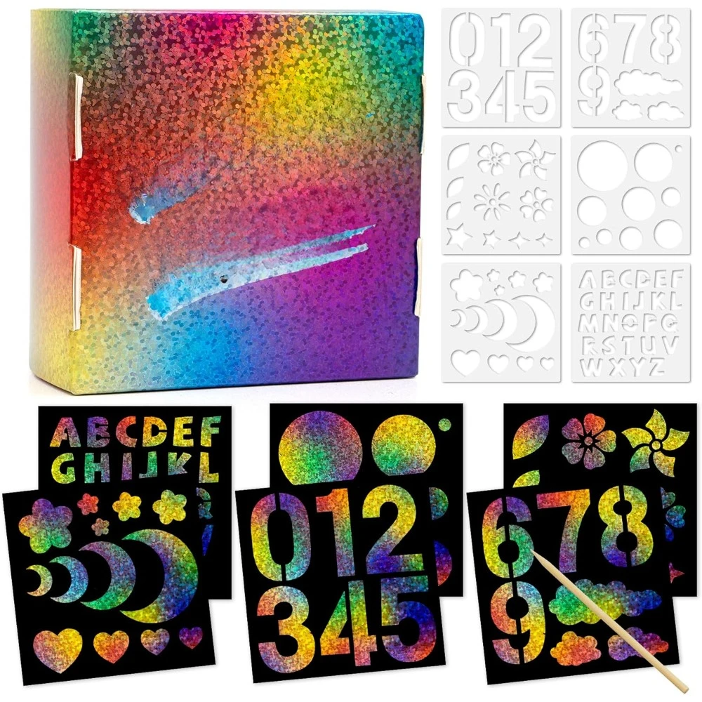 

100 Mini Notes on Rainbow Draft paper Art, draft paper and drawing templates, paper craft art kits