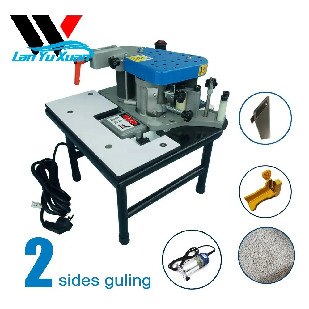 Factory sale manual edge bander machine double sided glue cover wood portable edge banding machinery