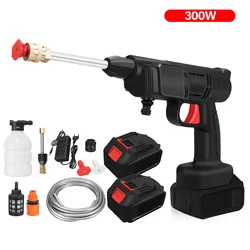 300W Wireless High Pressure Car Wash Washer Gun  Foam Generator Water Gun Spray Cleaner for Makit 18V Battery