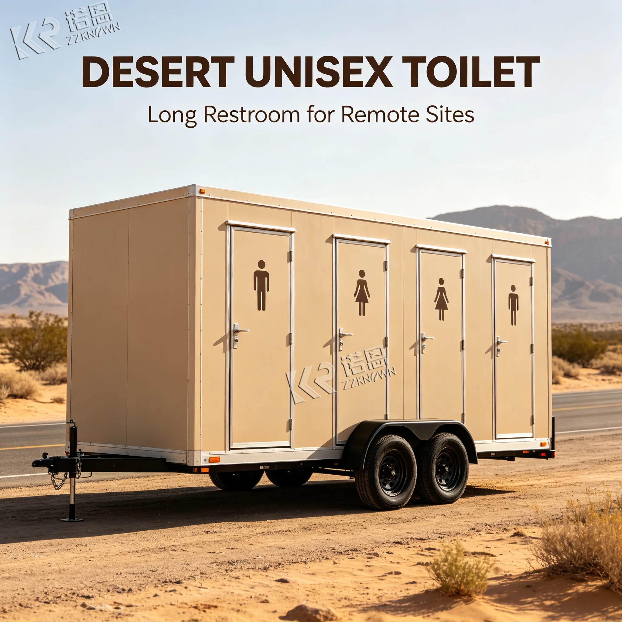 Manufacturers Customized Mobile Toilet Trailer Portable Bathroom Park Beach Toilet Carts Restroom Trailers with Sewage Pump
