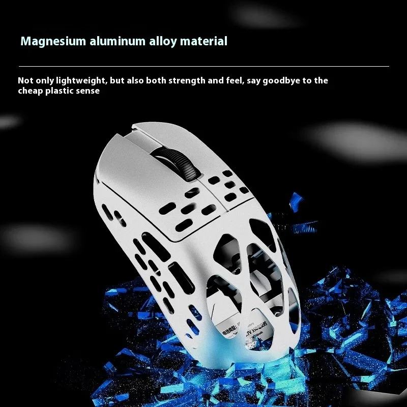 Ajazz Am3 Pro Tri-Mode Wireless E-Sports Gaming-Maus aus Magnesiumlegierung Paw3950, leichtes 8k Custom Edition Laptop-Zubehör