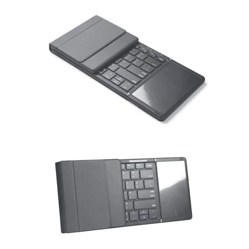 Foldable Bluetooth keyboard with touchpad touch for home and office use, compatible with mobile phones and tablets