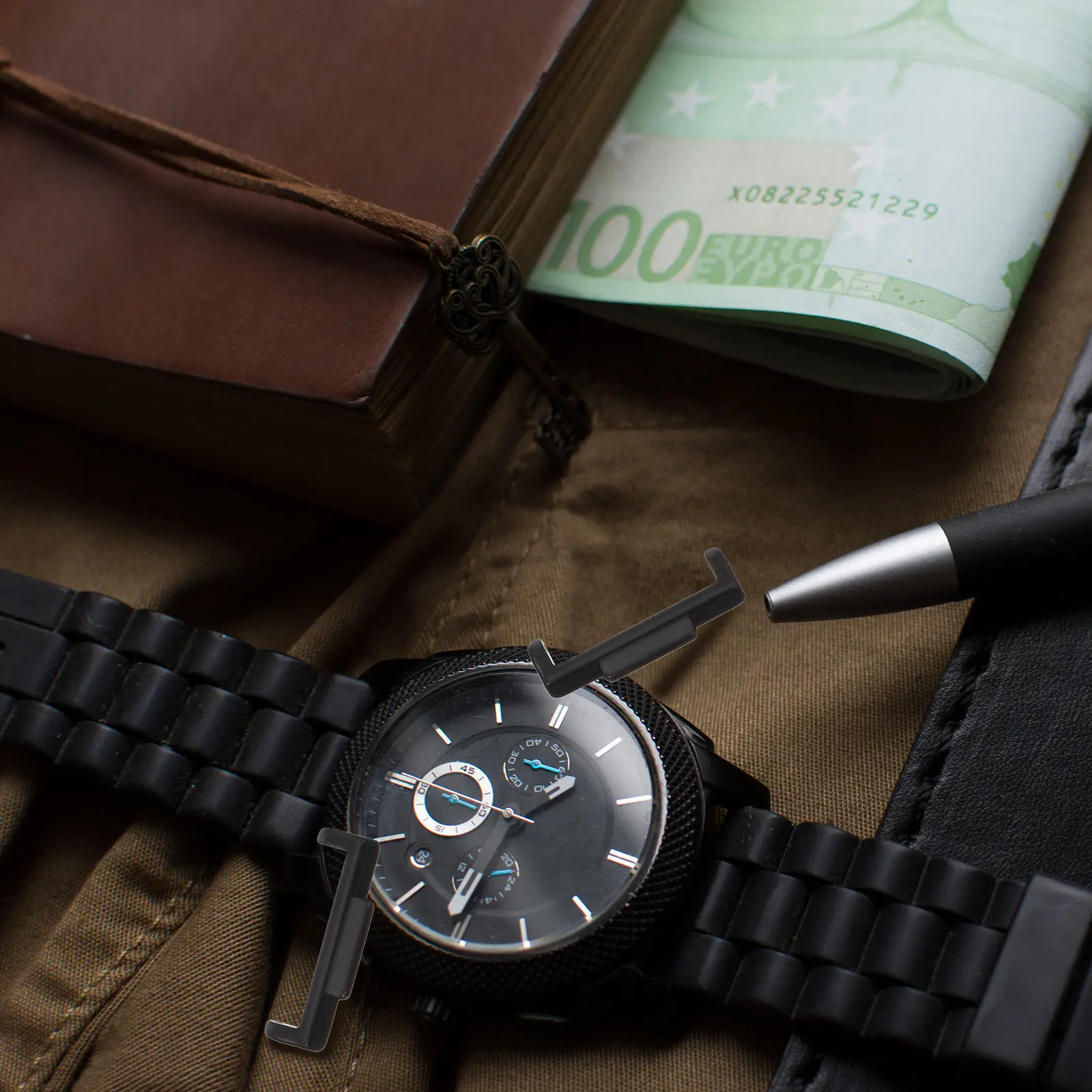 2Pcs Metal Watchband Connectors Sturdy Practical Long Lasting Durability for Multiple Tasks Watch Strap Connector