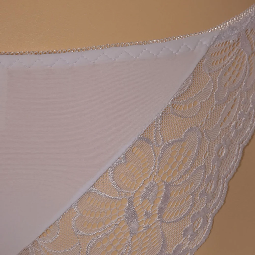 Mens Briefs Lace Underwear Breathable Sexy Low Waist Soft Thin Mesh Intimates