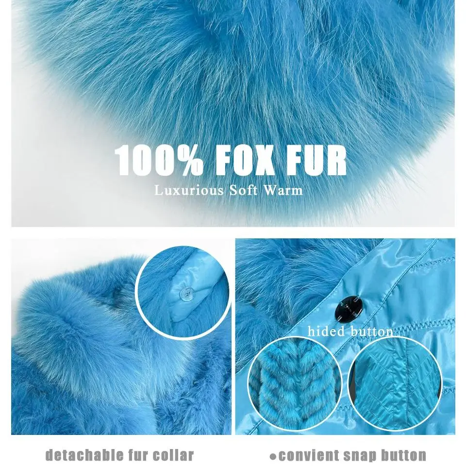 JANEFUR Real Fur Coat Women 2023 Long Luxury Reversible Windproof Warm Natural Fox Fur Winter Jackets