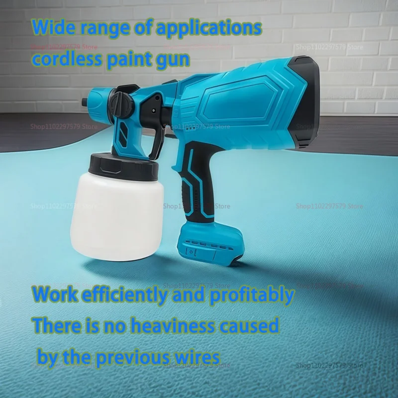 بخاخ طلاء HVLP لاسلكي يعمل ببطارية 18 فولت لخزائن الأثاث والسياج والجدران بدون بطارية وسهلة الاستخدام #1