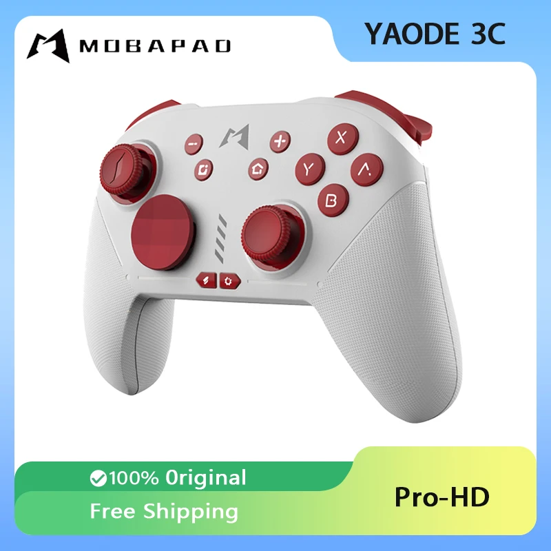 

MOBAPAD Pro-HD Gamepad Tablet Controller Wireless Bluetooth Controller Red Powder Customized PC Gamer Accessories Gifts