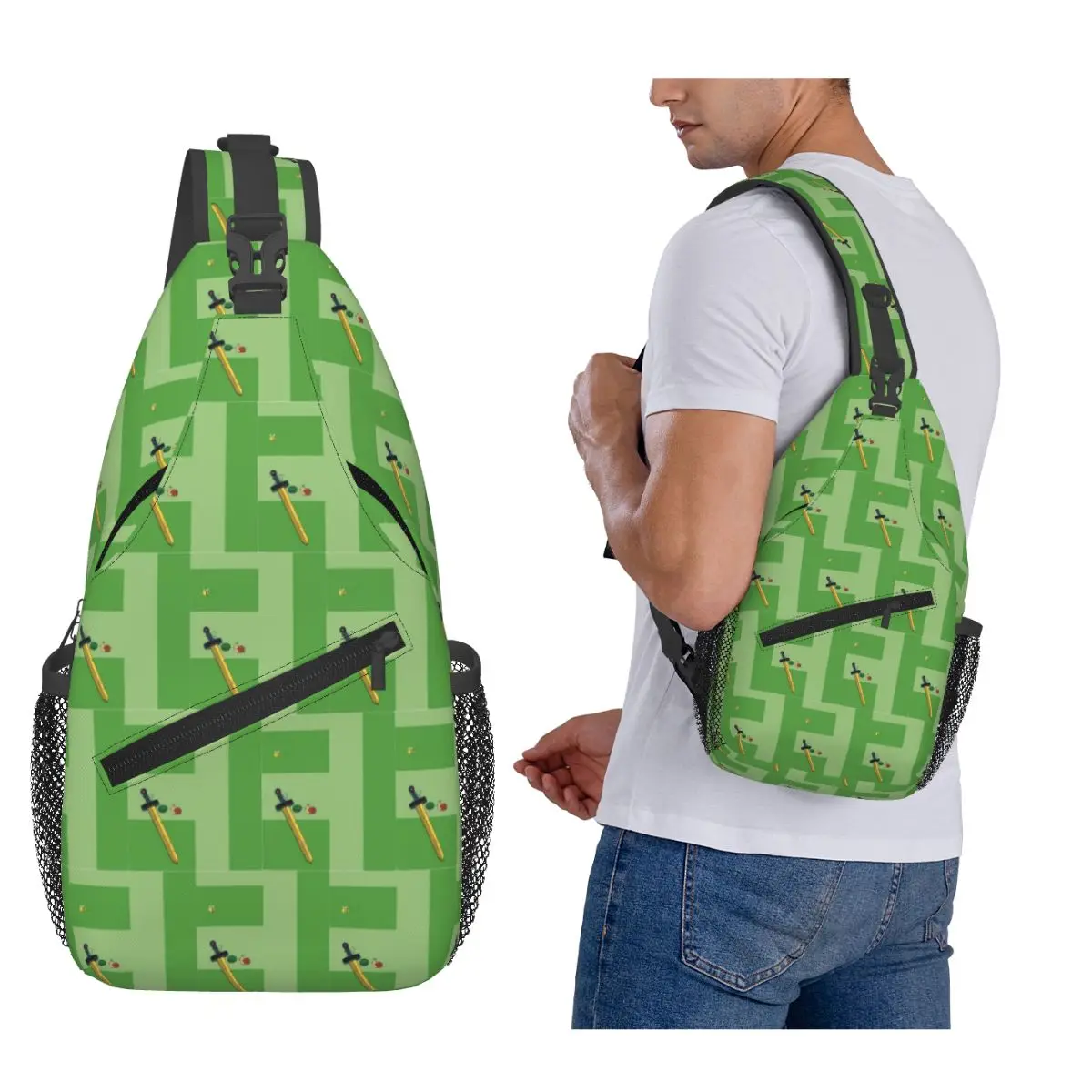 

Finn The Human Adventurer Backpack Chest Bag Men Sling Crossbody Backpack Chest Bag Traveling Hiking Daypack Shoulder Bag