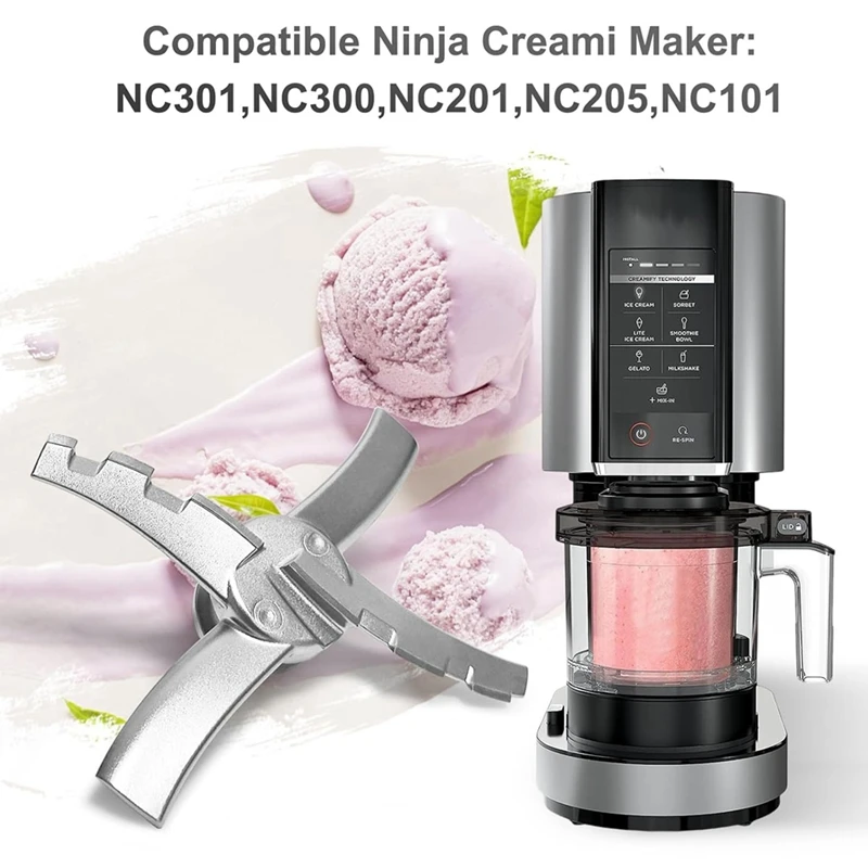 Imagem -04 - Lâmina de Remo de Substituição para Ninja Creami Nc300 Série Fabricantes de Sorvete Lâmina de Mistura Nc301 Cn305a Cn301co Prata pc