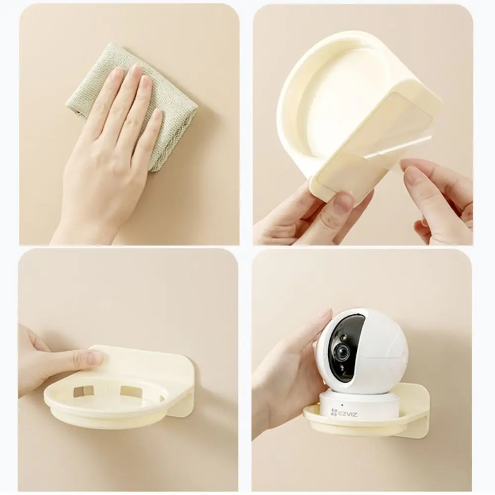 Mini Wall-Mounted Security Surveillance Camera Stand Self-Adhesive Traceless Camera Holder Punch-Free Camera Wall Shelf
