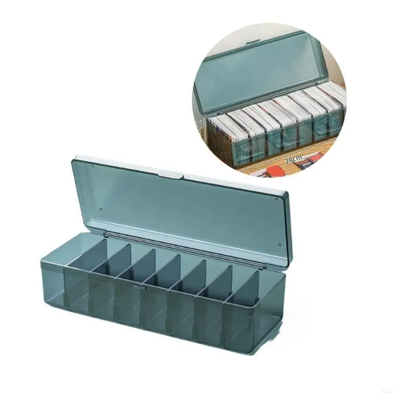  Portable Trading Card Storage Box Plastic Card Divider Box Large Capacity Card Case Container Game Card Organizers