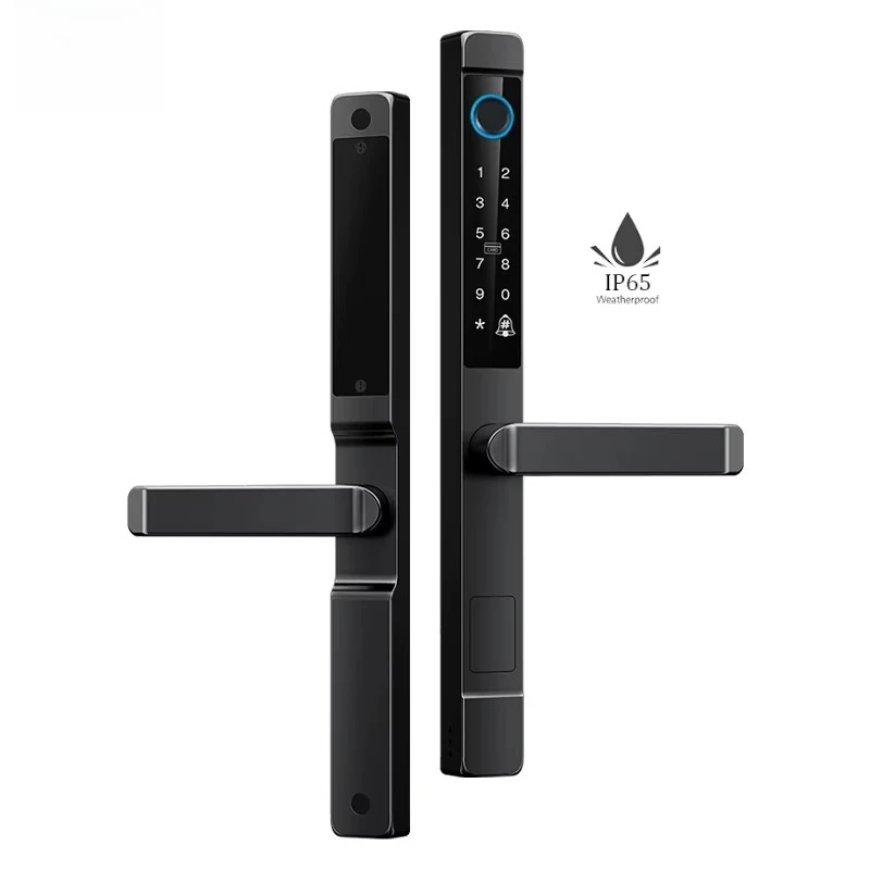 Outdoor Slim Broken Bridge Aluminum Alloy Inteligente  Control Biometric Fingerprint Digital Smart Lock