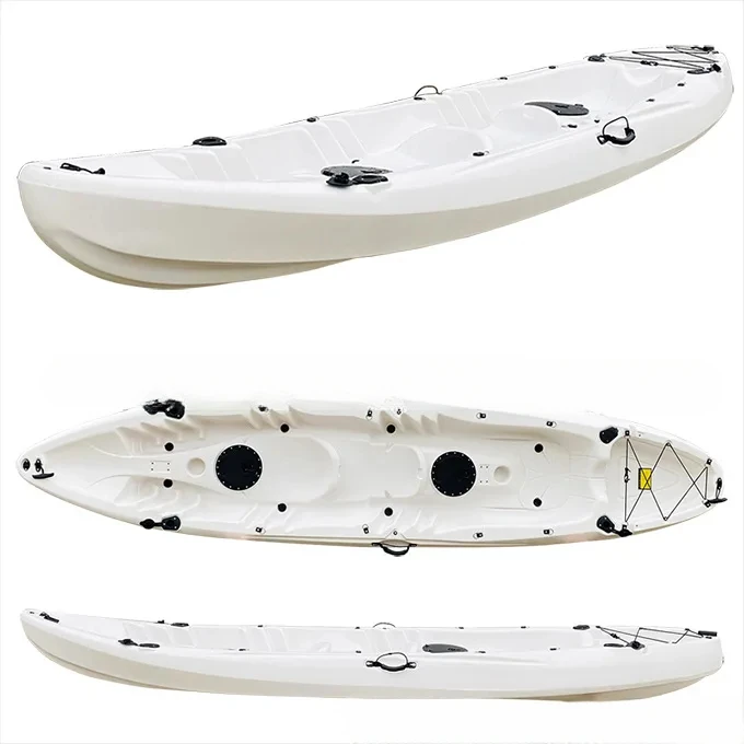 Rotomolding kayak three-seater lure platform boat parent-child boat open outdoor double plastic fishing boat