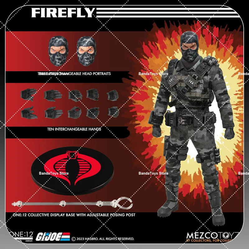 In Stock 100% Original Mezco 1:12 G.I. Joe:Firefly 17cm Cobra’s Stealth Specialist Anime Action Collection Figures Model Toys