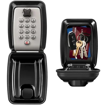 Key Lock Box Wall-Mount Secret Code Security Key Safe Secret Organizer Box No Key Home Office Weatherproof Safe Key Keeper 1