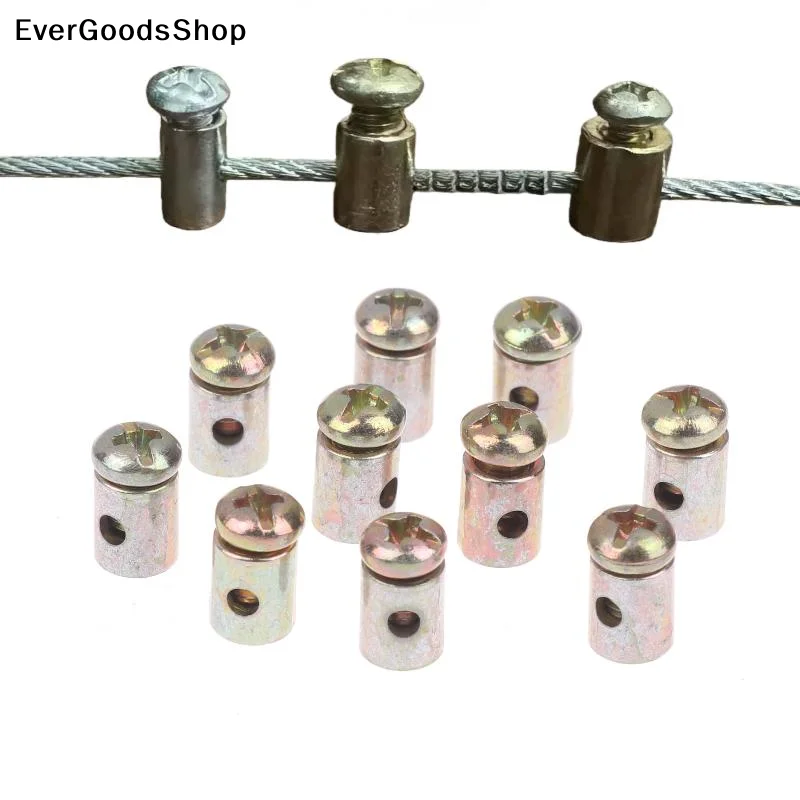 

New 10/30/50Pcs Throttle Cable Nipple Screw Metal Stopper for Motorcycle Brake Clutch Choke Cable Repair Kart Bike Mower Parts