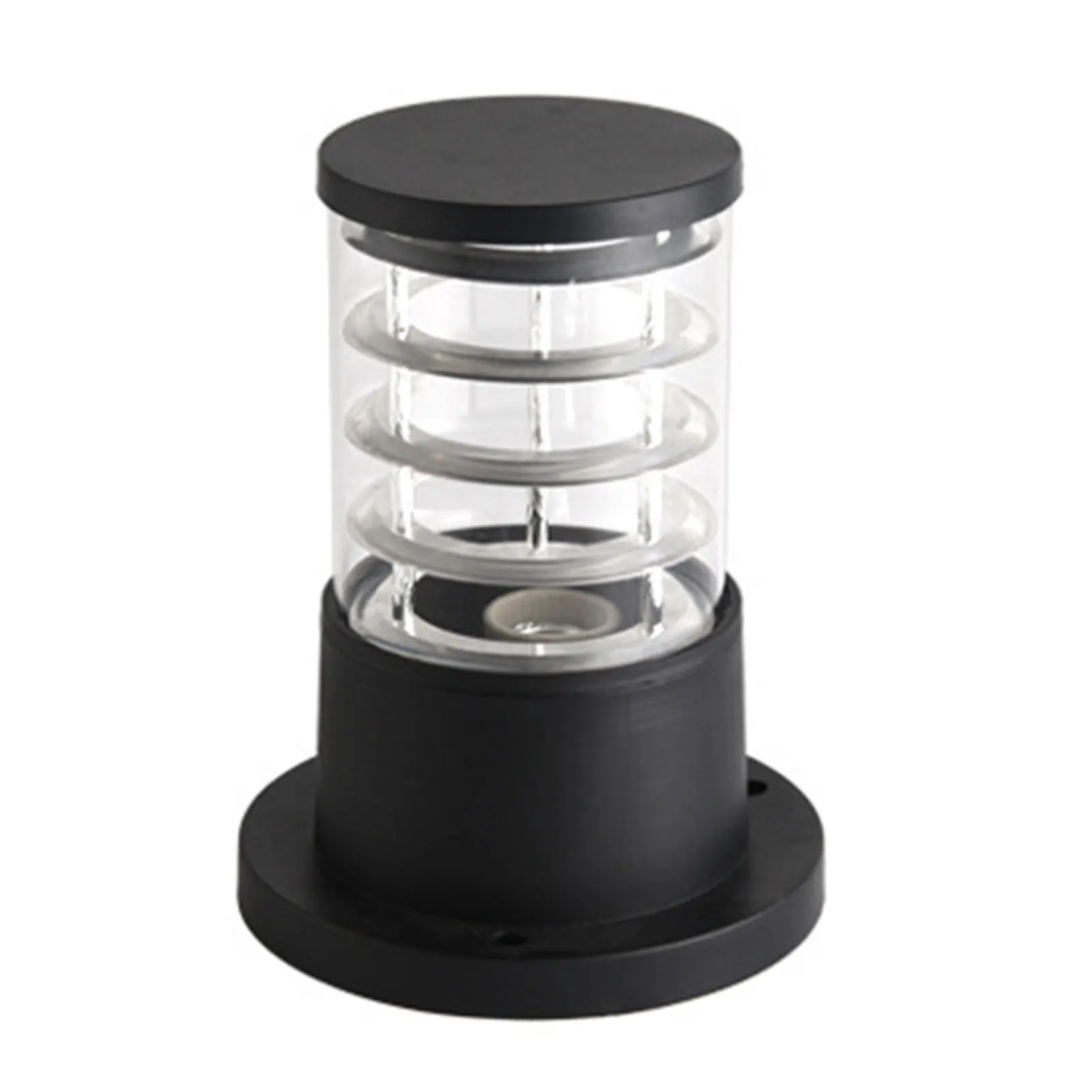 Waterproof Outdoor Garden Light ABS Plastic Waterproof Post Lamp for Lawn Yard Patio Courtyard Classic Style Bulb Base