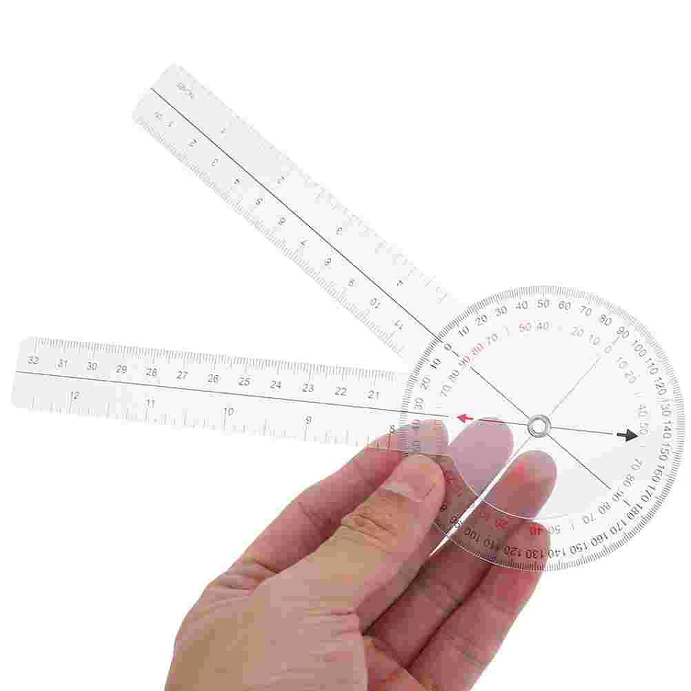4 Pcs Angle Ruler Lightweight Protractor Foldable Goniometer Rotatable Rotary Plastic Measuring Tool Affordable