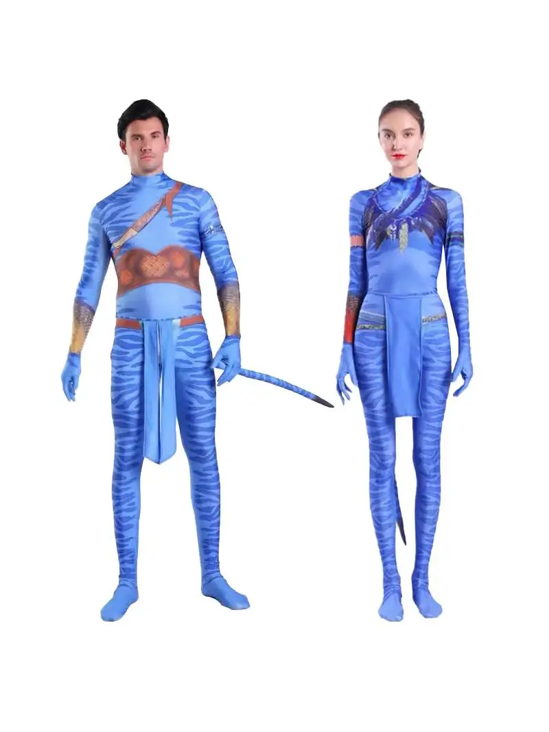 

Avatar Suit Children's Halloween Costume One-Piece Role-Playing Clothes Tight-Fitting Polyester Fabric Suitable for Ages 17 A...