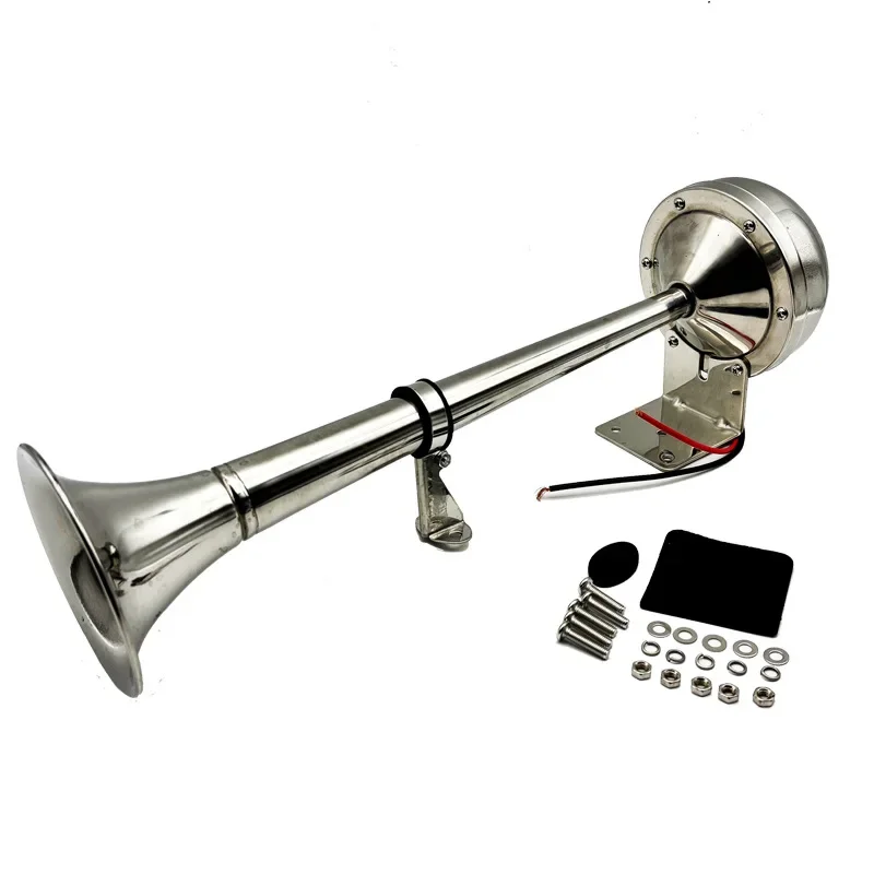 

Able Single and Double Tube 304 Stainless Steel Electric Horn Marine Yacht Electric Flute Horn