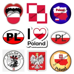 Creative Car Sticker Poland Polska Reflective Car Accessories Polish Coat of Arms Sticker Decal Vinyl Poland Flag PL Vinyl Decal
