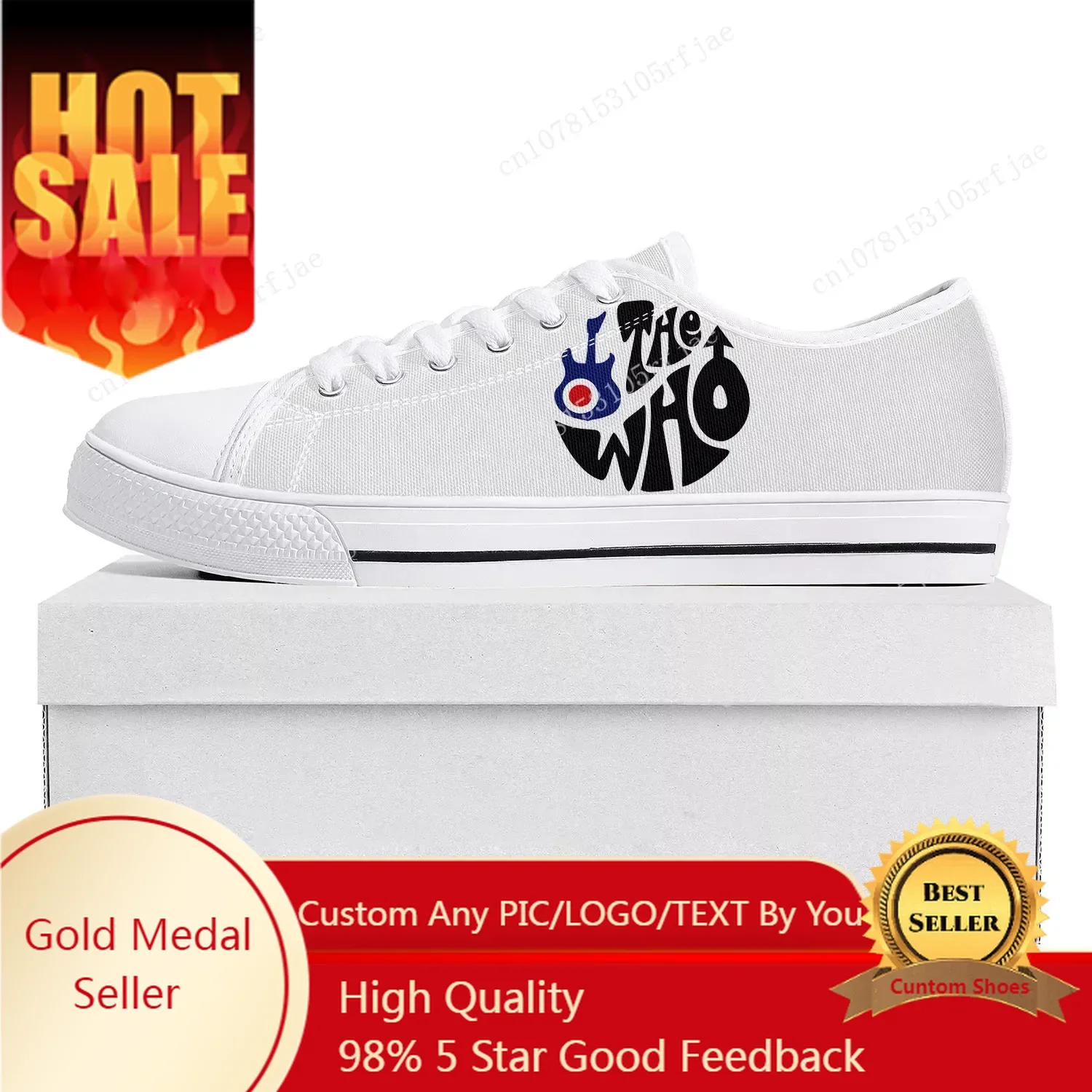 

The Who Pop Rock Band Low Top Sneakers Mens Womens Teenager Canvas Sneaker Prode Casual Couple Shoes Custom Shoe