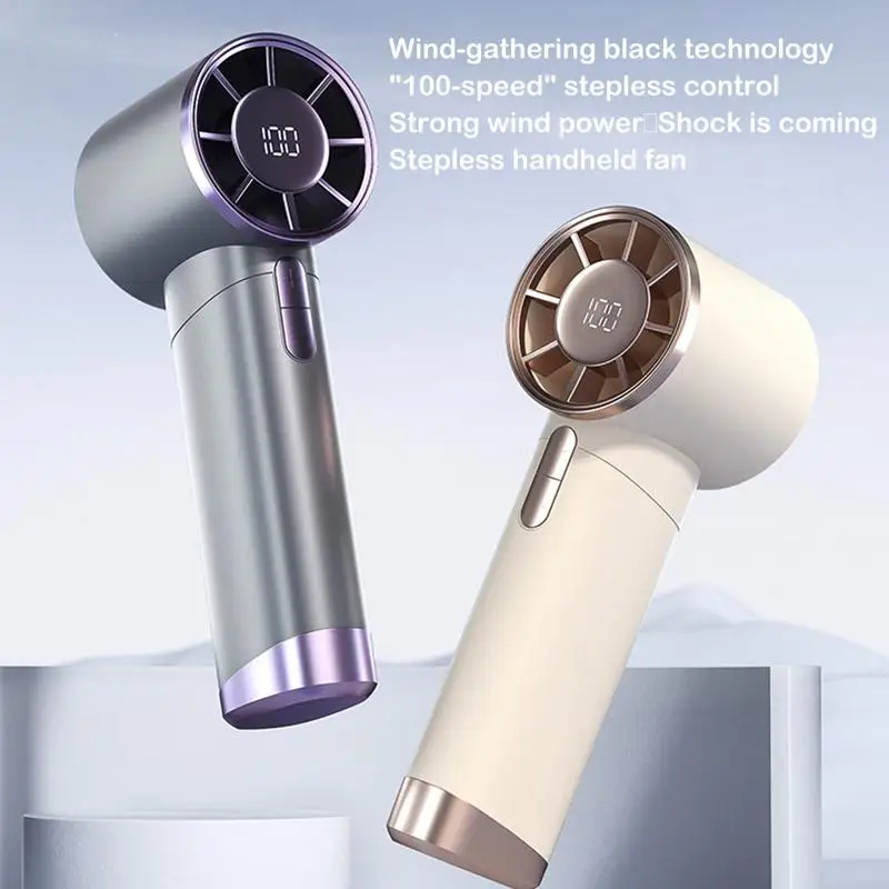 Portable Hand Fan 100 Wind Speed Portable Cooling Fan Portable Personal Fan Quick Charging Personal Cooling Fan Small Personal