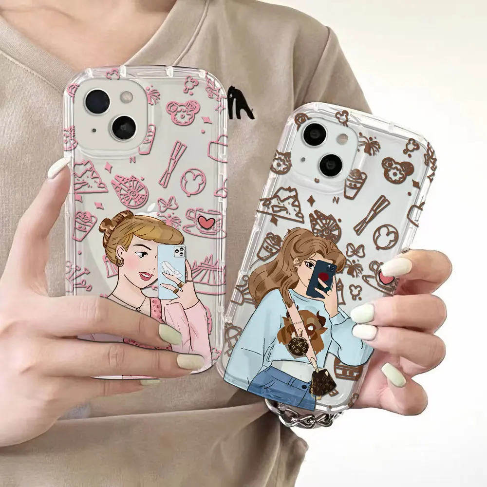 Fashion Disneys Princess Mulan Ariel Clear Case for Samsung Galaxy S20 S21 S21 S22 S23 S24 FE Ultra Plus 5G Airbag Shockproof