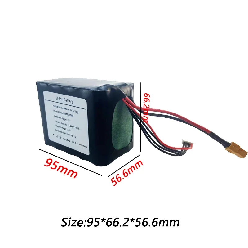 12V 17.5Ah 18650 Lithium Battery Pack 3S5P for Sprayer Scale Access Control Toys UPS 12V Power Supply