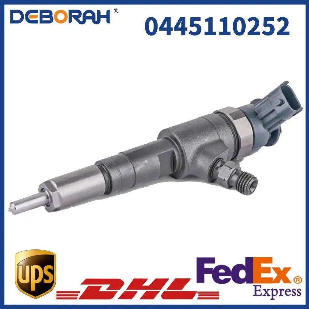 0445110252 Diesel Fuel Injector 1980K2 9656588980 0986435143 For Citroen C2 C3 Peugeot 206/207 1.4 HDI