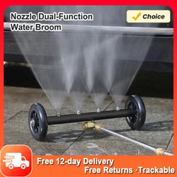 Water Broom for Pressure Washer Undercarriage Cleaner with 7 Nozzle Dual-purpose High-pressure Cleaner Pressure Washer Fittings