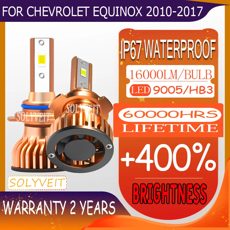 

9005 Easy Installation 400% Brighter Than Halogen LED High Beam For Chevrolet Equinox 2010 2011 2012 2013 2014 2015 2016 2017