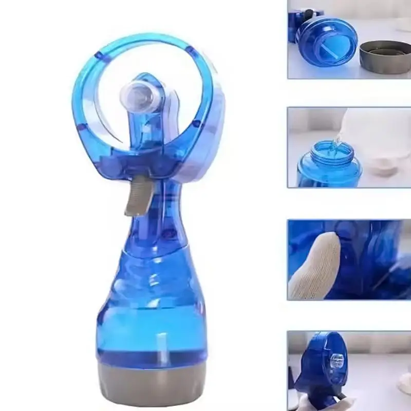 Portable Handheld Misting Fan With Cooling Spray And Large Water Tank Perfect For Summer Outdoor Hiking Camping Use
