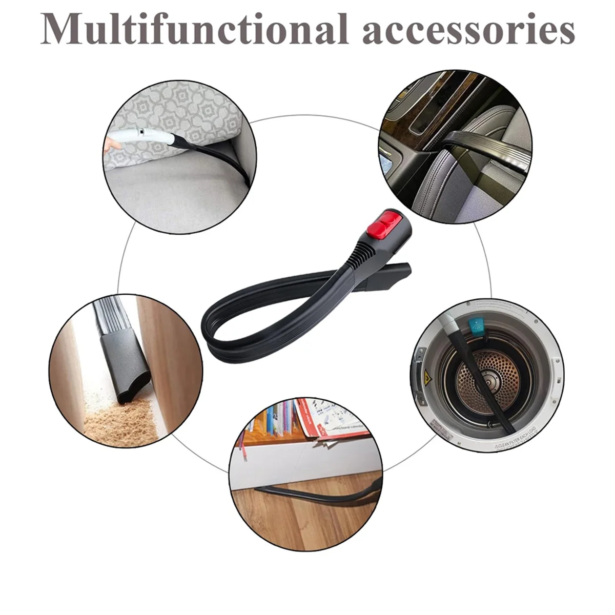 مجموعة مرفقات المكنسة الكهربائية لـ Dyson GEN5 G5 V15 V12 V11 V10 V8 V7 ملحقات المكنسة اللاسلكية أداة شق مرنة - A19G