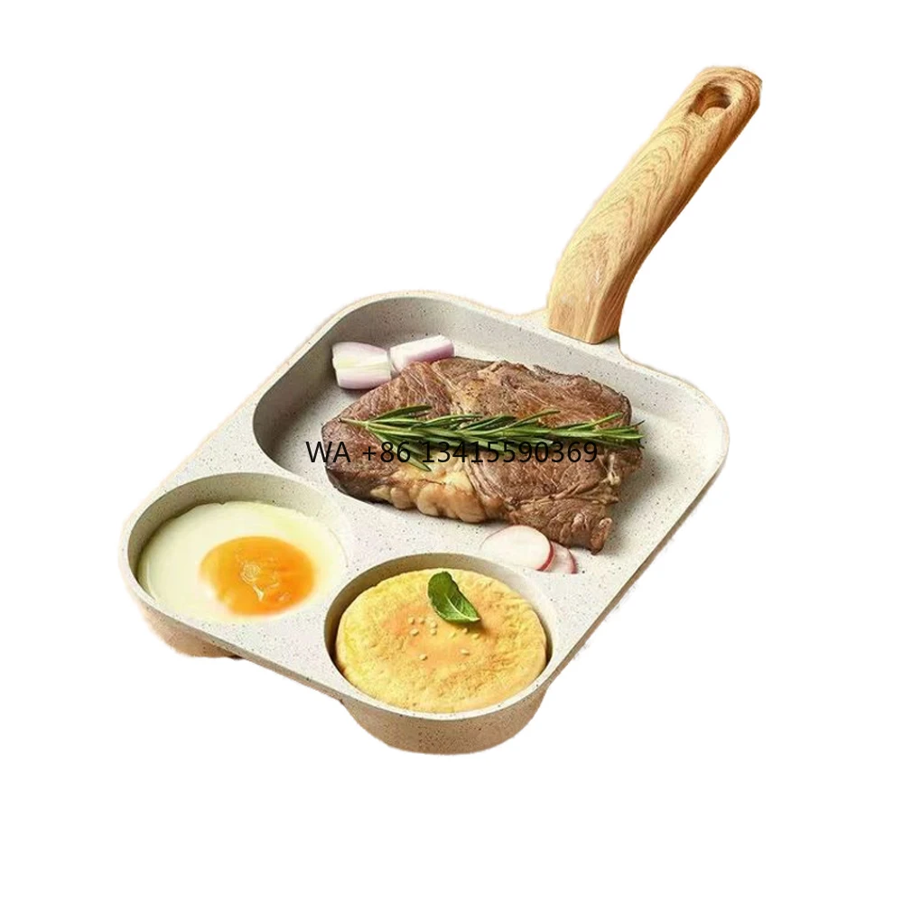 

3 in 1 Electric Breakfast Maker Non-Stick Mini Omelette and Burger Pan with Enlarged Medical Stone for Hotel and Outdoor Use