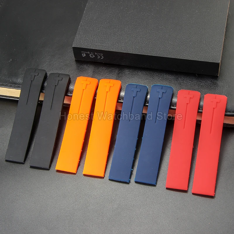 20 مللي متر 21 مللي متر قسط جودة مقاوم للماء Sweatproof حزام ساعة سيليكون ل تيسو T-Touch T091 T121 T047 سوار برتقالي أحمر أزرق