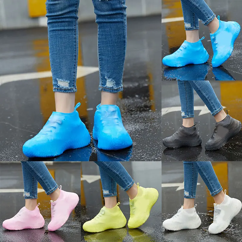 

Waterproof Shoe Covers Silicone Anti-Slip Rain Boots Unisex Sneakers Protector Outdoor Shoe Covers Reusable Rain Shoe Covers