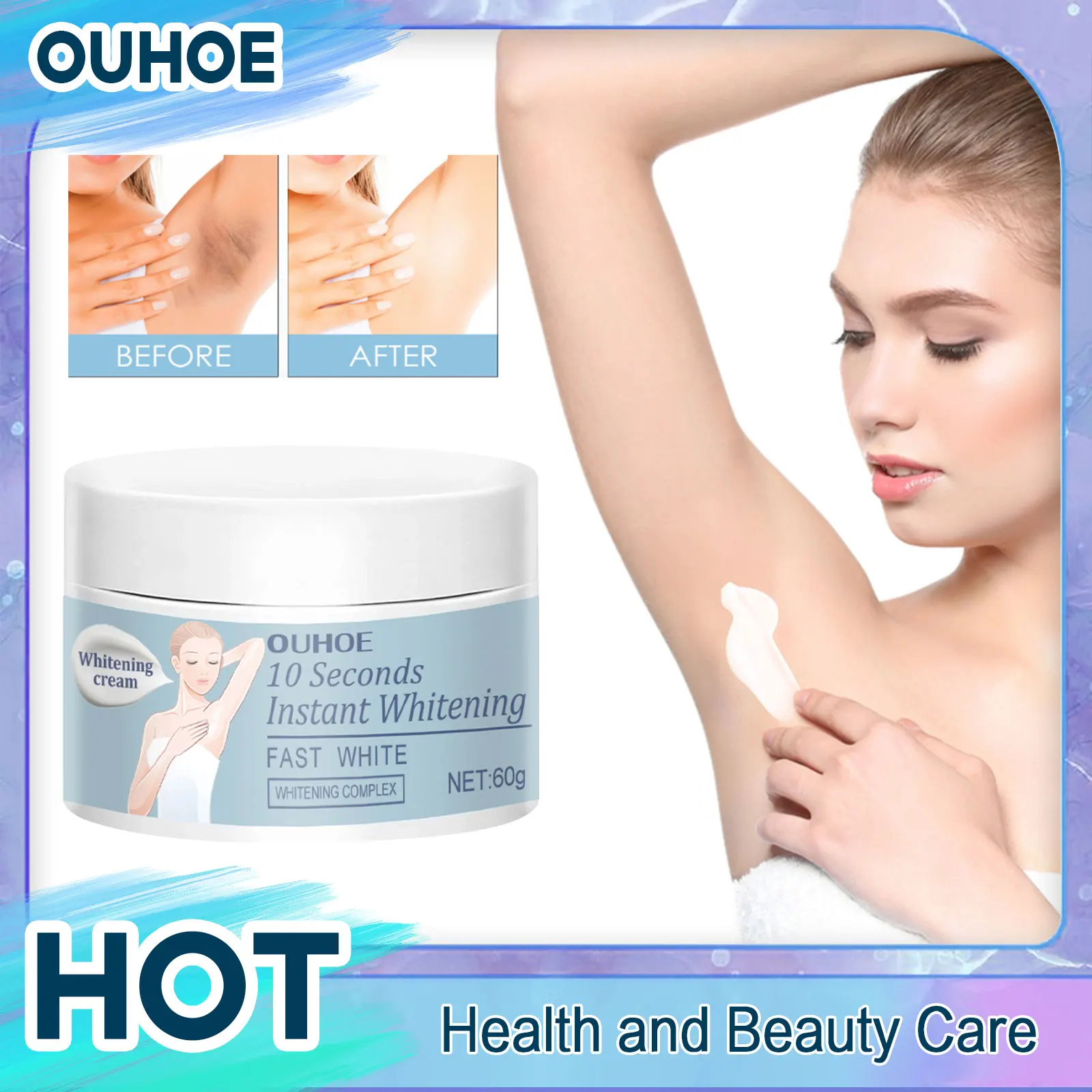 Whitening Body Cream Underarm Private Parts Female Knees Improve Dullness Skin Remove Melanin Brightening Armpit Bleaching Cream