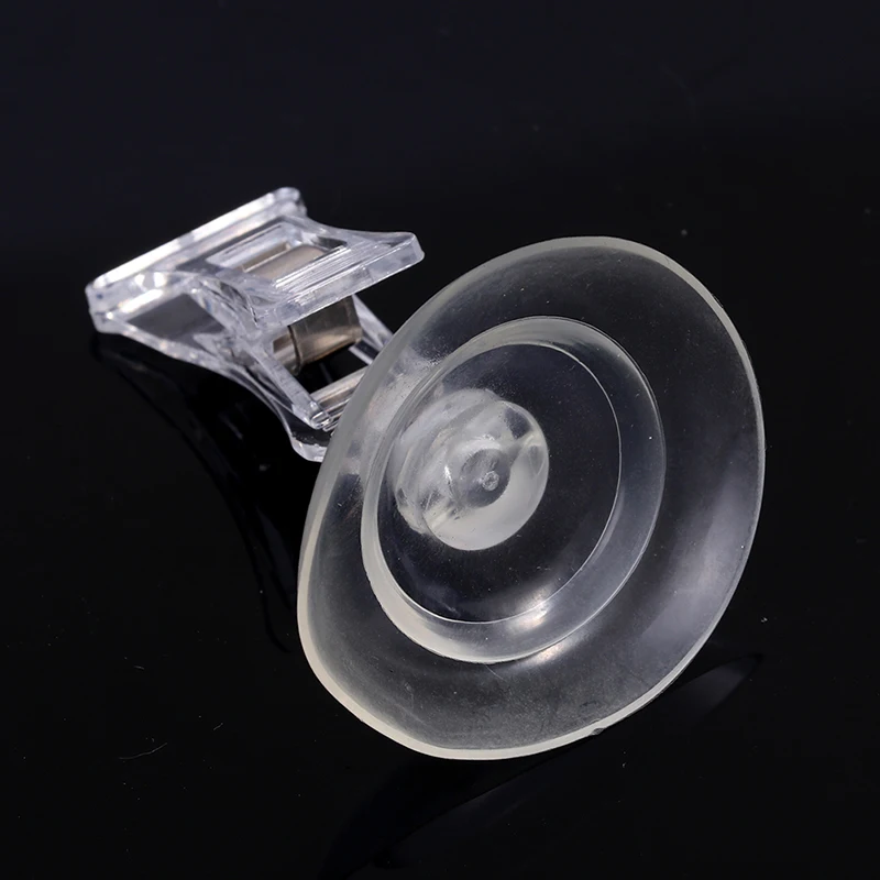 2Pcs Multifunctional Office Wall Sucker Clamp Living Room Mall Practical Door Office Door Window Clear Plastic Suction Cup Clip