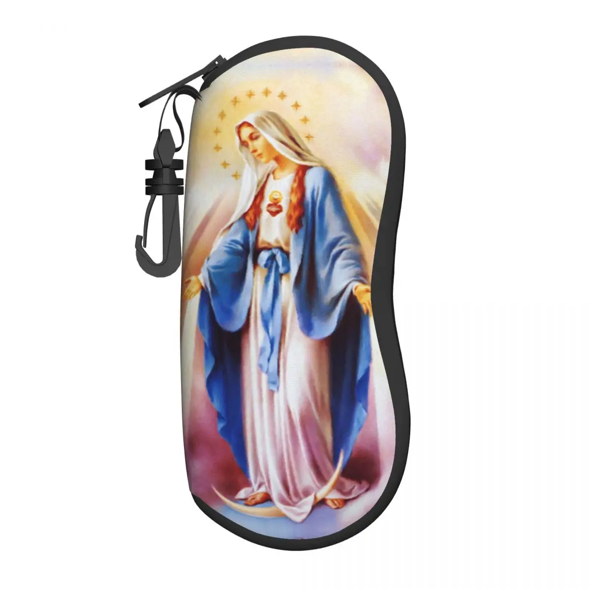 

Catholic Virgin Mary Eyeglass Glasses Case Women Men Soft Our Lady of Guadalupe Sunglasses Protective Box