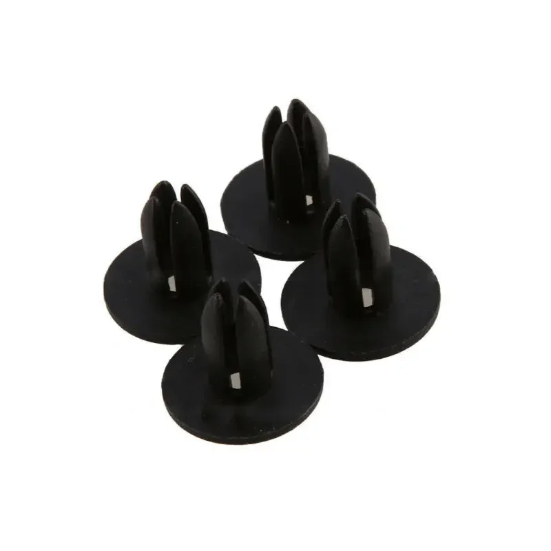 50pcs Car Body 6mm Hole Dia Plastic Rivets Fastener Fender Bumper Push Pin Black Universal Car Fasteners Clip Auto Accessories