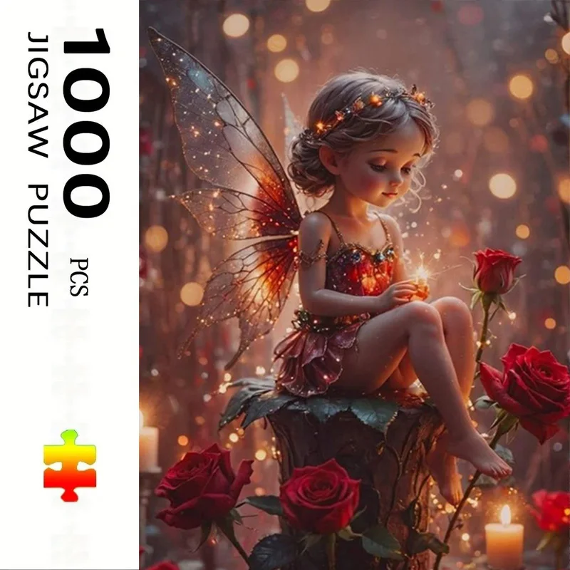 1000/500 PCS Jigsaw Puzzles Fairy Girl Home Decor Games Landscape Puzzles Educational Toys Birthday Gifts