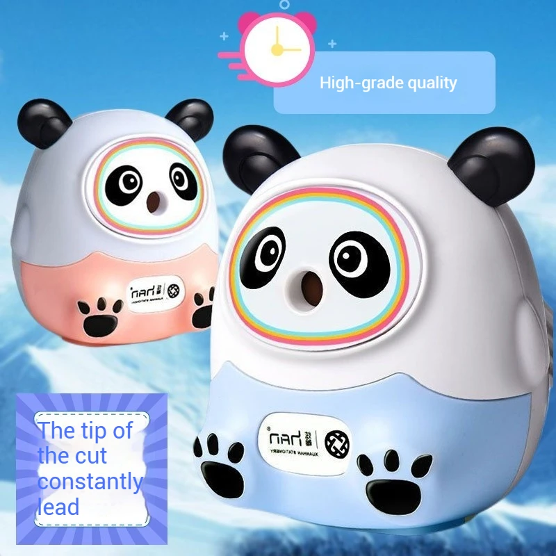 Panda Pencil Sharpener Cute Cartoon Kuromi Elementary Kawaii Students Girl Hand Crank Sharpener  Kids School Supplies Stationery