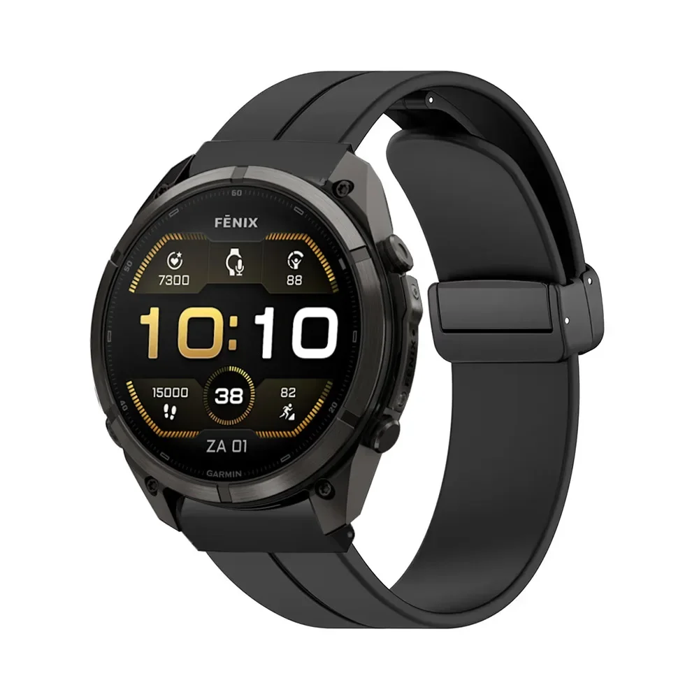 Silicone Strap Magnetic Folding Buckle For Garmin Fenix9 Pro 9 8/Epix-Pro 51mm 47mm 7X 6X Smart Watch Sport Bracelet Accessories