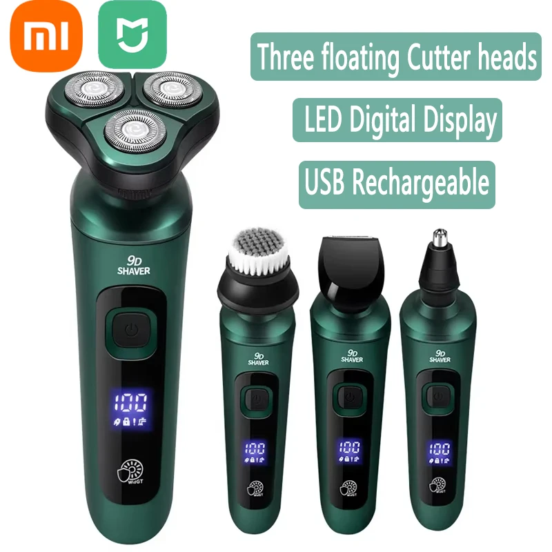 Xiaomi Intelligent Digital Electric Shaver Blade Head Multifunctional Beard Usb Rechargeable Washing Multi-function Beard Knife